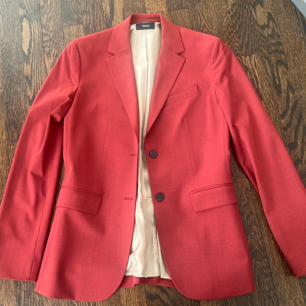 Red Theory Blazer Size 0 - Like New